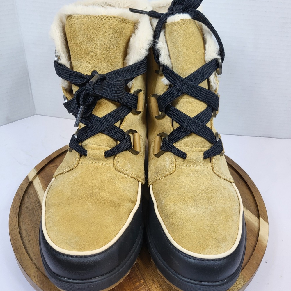 SOREL Women's Tivoli IV Camel Brown Waterproof Suede Winter Snow Boots Size‎ 10 - Picture 3 of 10